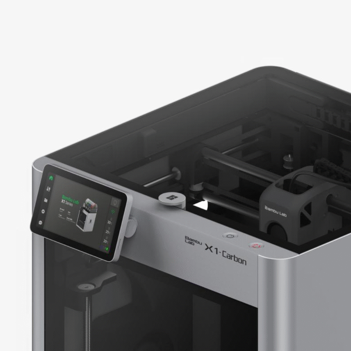 Bambu Lab X1 Carbon FDM 3D Printer - Top Gantry and Control Panel Detail