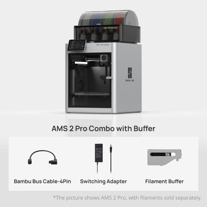 Bambu Lab X1 Carbon FDM 3D Printer - AMS 2 Pro Combo Kit Contents