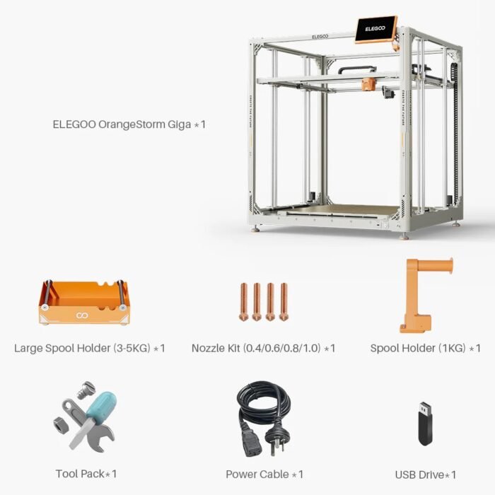 ELEGOO OrangeStorm Giga FDM 3D Printer - Build Volume