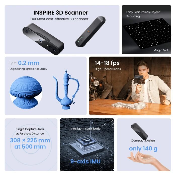Revopoint INSPIRE User-friendly Cost-effective 3D Scanner for 3D Printing - Image 7