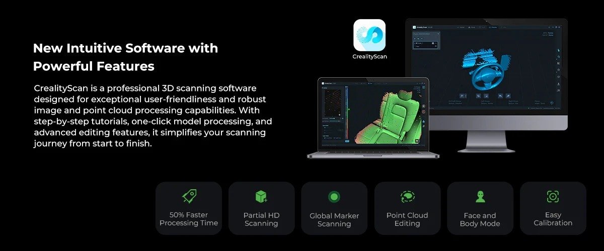 Creality Raptor Pro 3D Scanner - CrealityScan Software