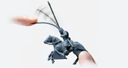 Phrozen High-Resolution RPG Resin - Gray flexible printed horse rider banner