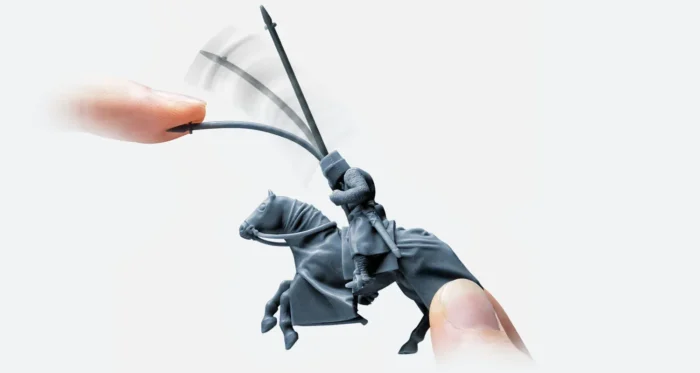 Phrozen High-Resolution RPG Resin - Gray flexible printed horse rider banner