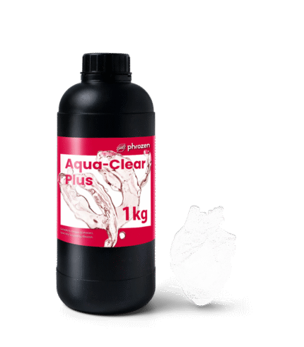 Phrozen Aqua-Clear Plus Resin 1 kg bottle, Clear Plus label