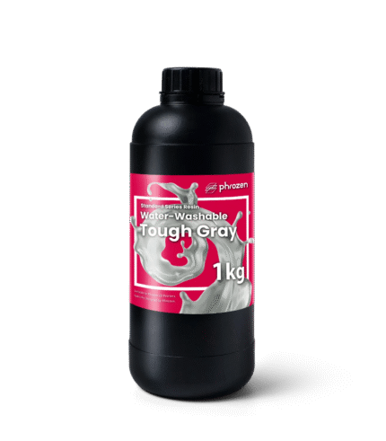 Phrozen Water-Washable Tough Resin Grey 1kg bottle, front view