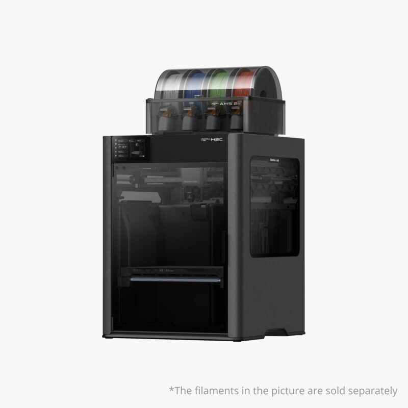 Bambu Lab H2C With AMS 2 Pro Combo 3D Printer - Front Three-Quarter Angle