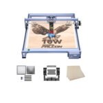Creality CR-Falcon 10W Laser Engraver & Cutter - Front View with Accessories