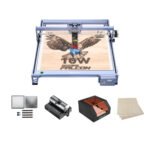 Creality CR-Falcon 10W Laser Engraver & Cutter - Angle View with Protective Enclosure