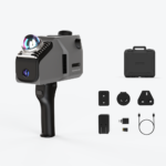 3DMakerpro Eagle Standard LiDAR kit: single-lens scanner, handle, adapters, cables, and engineering case.