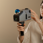 3DMakerpro Eagle LiDAR Scanner handheld with ergonomic pistol grip and metallic body for mobile SLAM-based 3D scanning.
