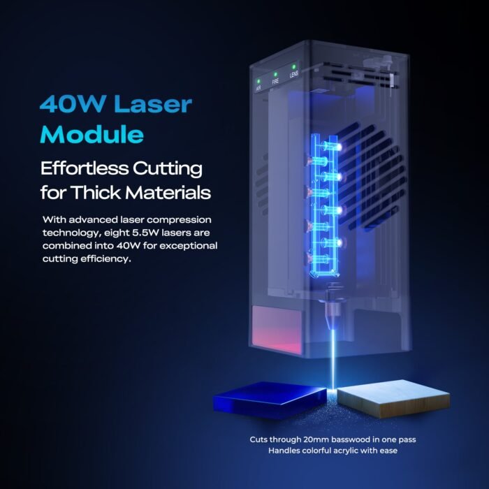 Creality Falcon2 Pro S 40W Laser Engraver - Laser Module Detail