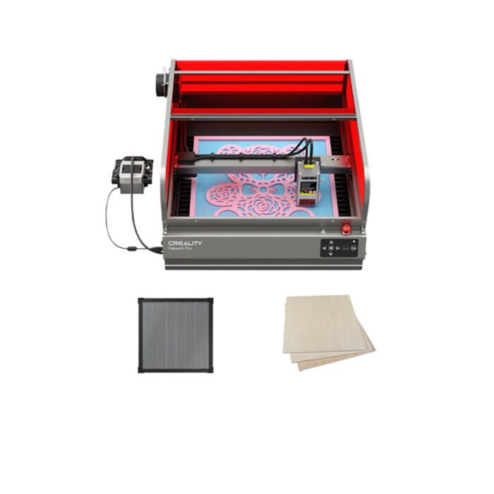 Creality Falcon2 Pro S 22W Laser Engraver - Angle View Open Lid