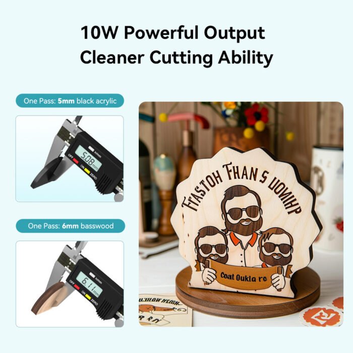 Creality CR-Falcon 10W Laser Engraver & Cutter - Cutting Sample