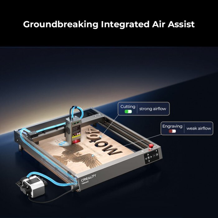 Creality CR-Falcon2 40W Laser Engraver + Material Package - Air Assist Feature