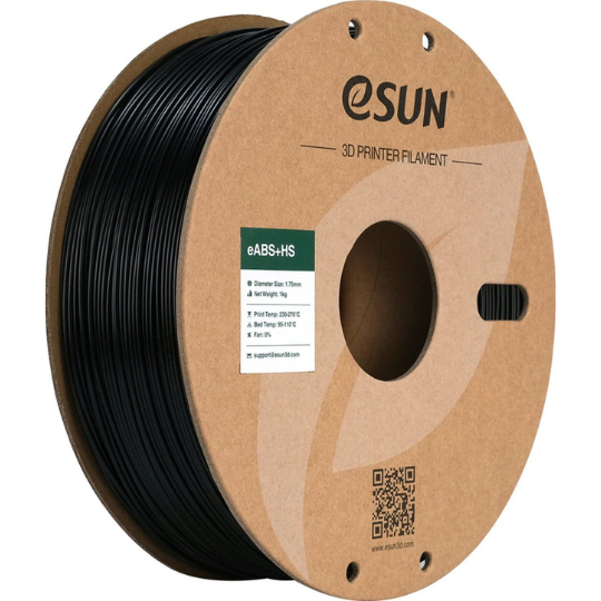 1717652149276 eSUN eABS+HS Black 1.75mm - Image 1