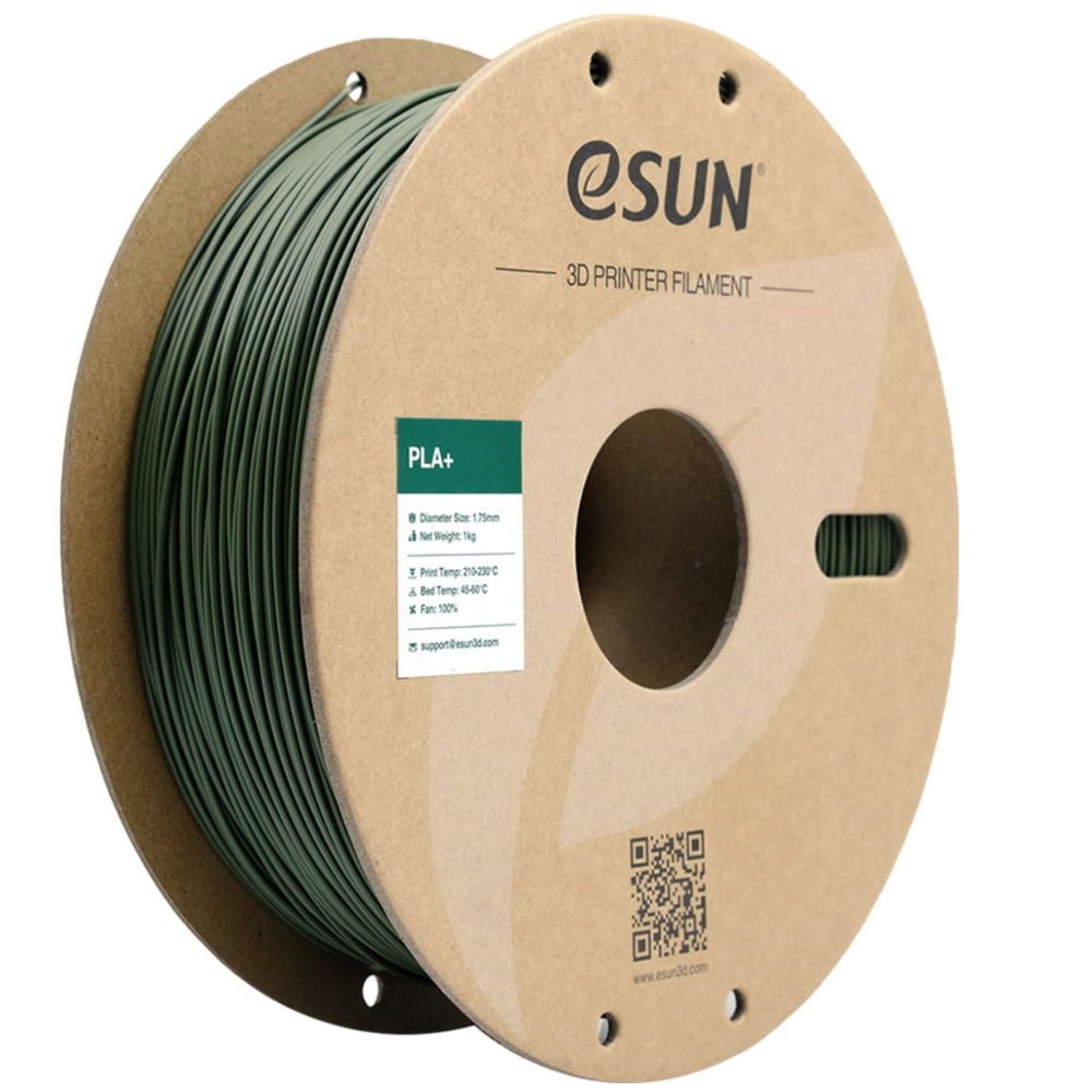 173875636010W-15 eSUN PLA+ Olive Green 1.75mm - Image 1