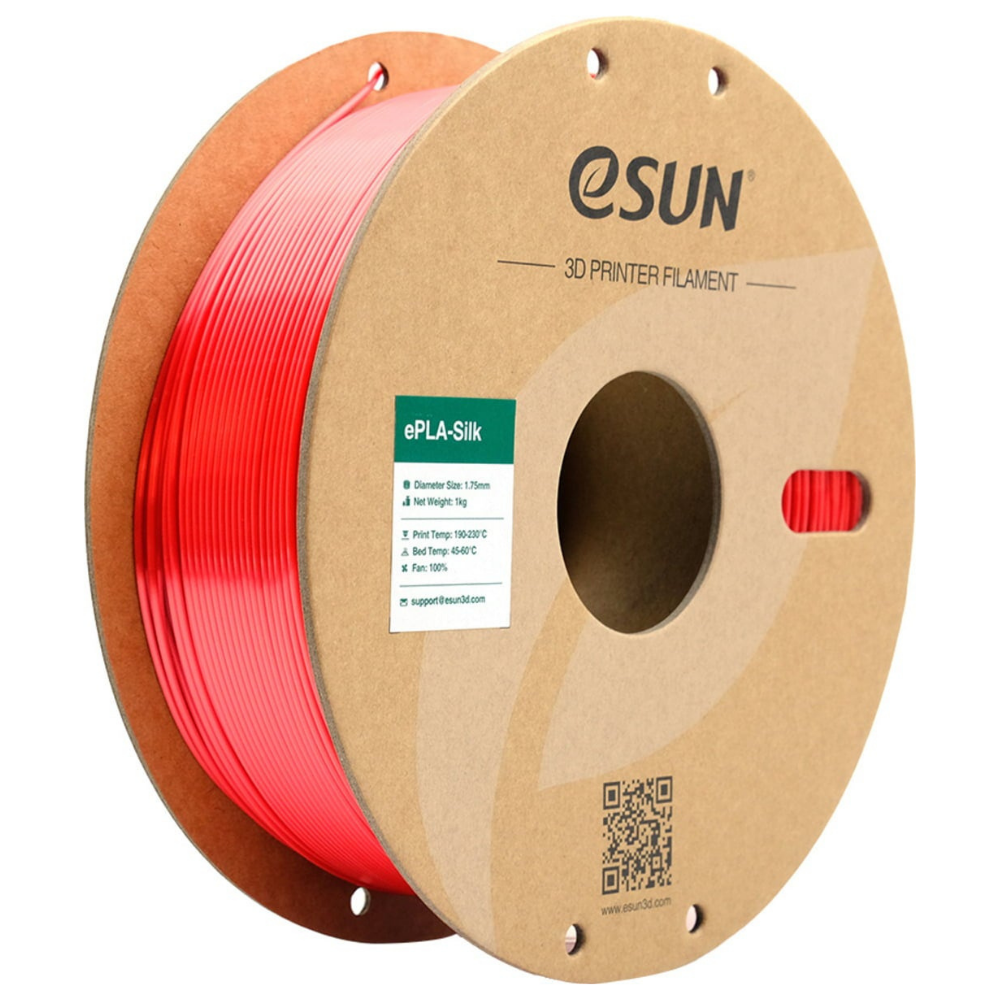 173934177028 eSUN Silk PLA Red 1.75mm - Image 1