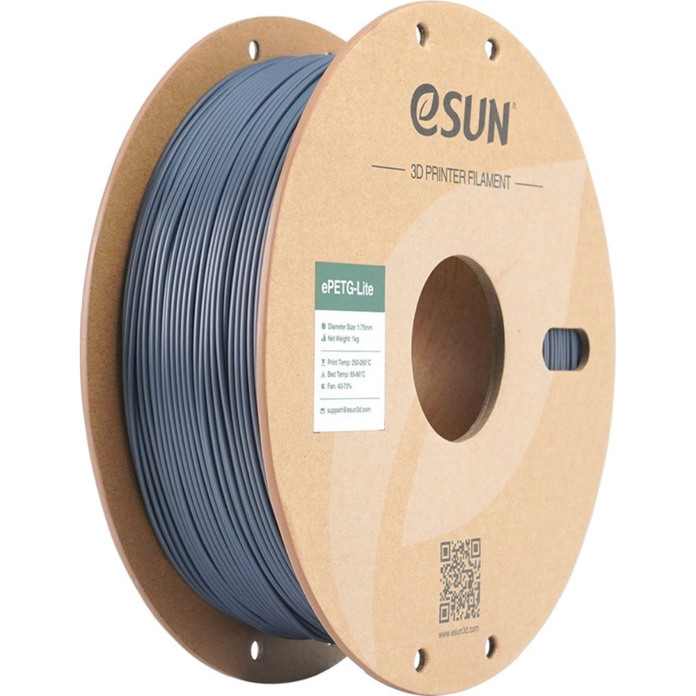 173935808167 eSUN ePETG Lite Solid Grey 1.75mm - Image 1
