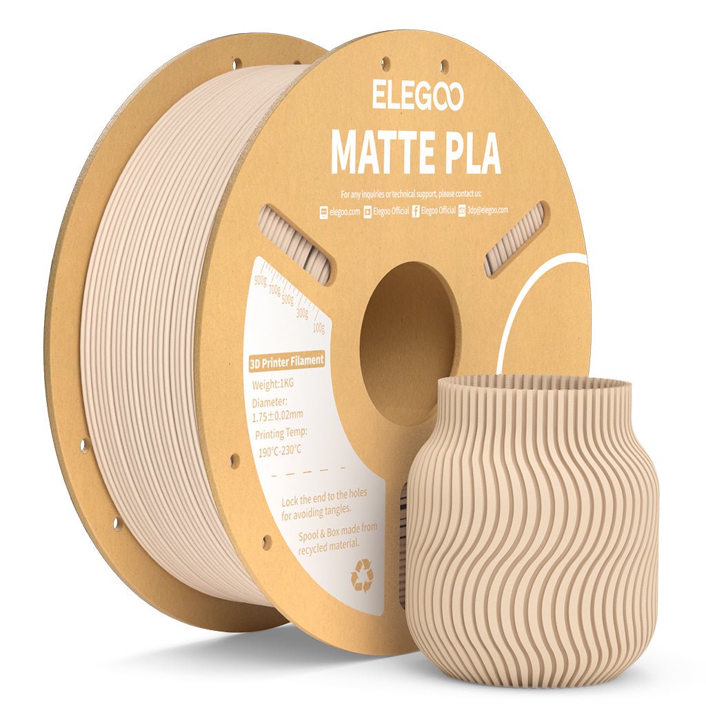 PLAMATTE1KGBeige_2 ELEGOO PLA Matte Beige 1.75mm - Image 1
