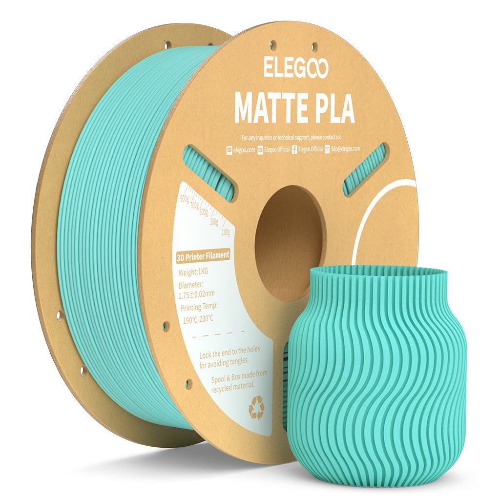 PLAMATTE1KGTealGreen_2 ELEGOO PLA Matte Teal Green 1.75mm - Image 1