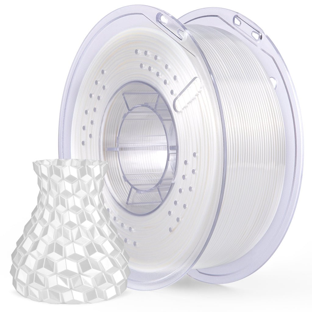 PLA_1KG-silk-white-with-model ELEGOO PLA Silk White 1.75mm - Image 1