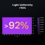 Anycubic Photon P1 resin 3D printer LighTurbo 4.0 light uniformity above 92 percent chart