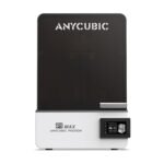 Anycubic Photon P1 Max large-format resin 3D printer front view with 4.5-inch touch screen and hinged UV-blocking cover