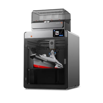 Anycubic Kobra S1 Max Combo FDM 3D Printer angled view with enclosed CoreXY chamber and 4.3-inch touchscreen