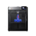 Anycubic Kobra S1 Max FDM 3D Printer front view with 4.3-inch touchscreen and enclosed CoreXY chamber on white background