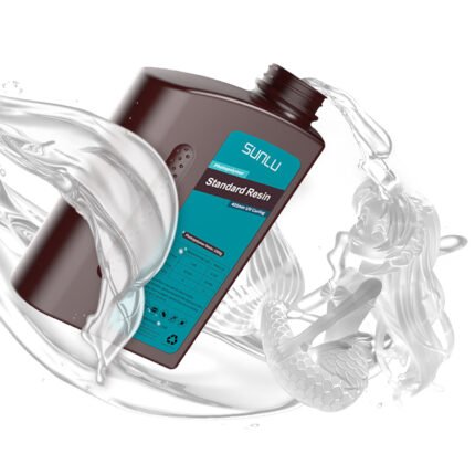 Sunlu Standard Resin - Clear 1KG - clear resin splash with printed mermaid figure