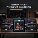 Anycubic Kobra S1 Max FDM 3D Printer shown with optional ACE 2 Pro units, sold separately, for up to 16 colour multicolor printing