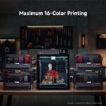 Anycubic Kobra S1 Max Combo FDM 3D Printer expanded with multiple ACE 2 Pro units for maximum 16 colour multicolor printing