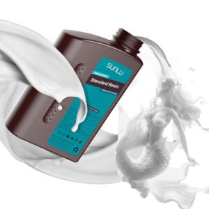 Sunlu Standard Resin - White 1KG - white resin splash with printed mermaid figure
